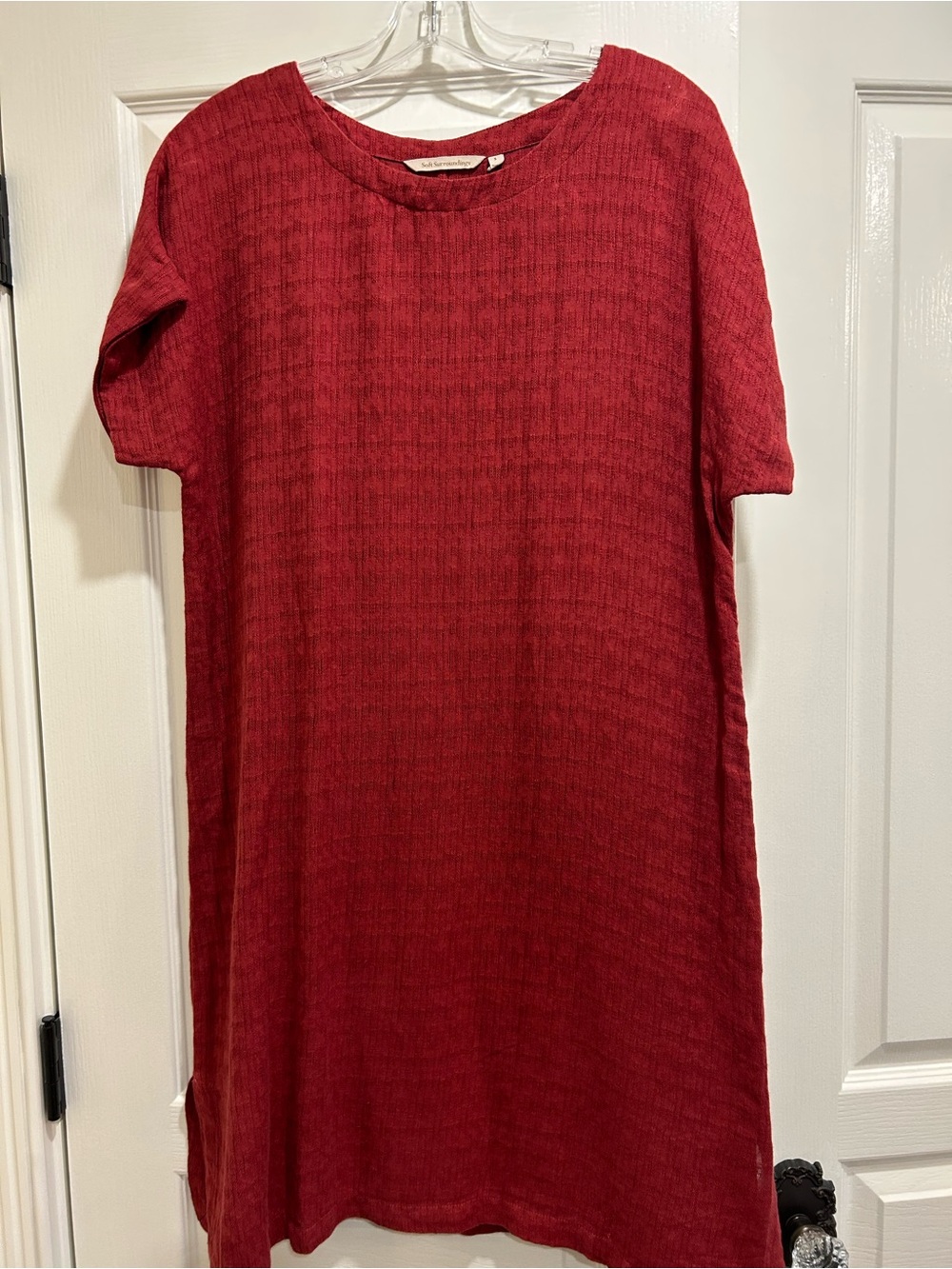 Rust colored Short-Sleeve Shift Dress - soft Surroundings